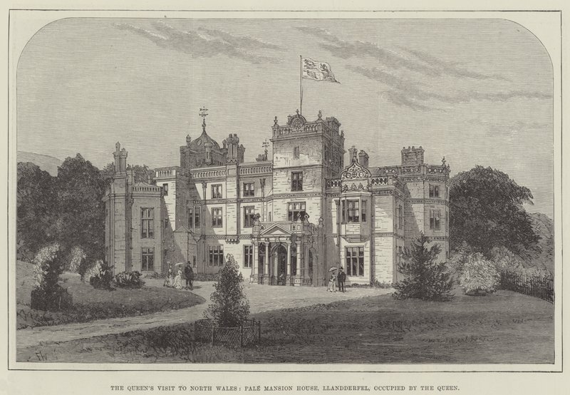 Královnina návštěva v severním Walesu, Pale Mansion House, Llandderfel, obsazený královnou od Frank Watkins