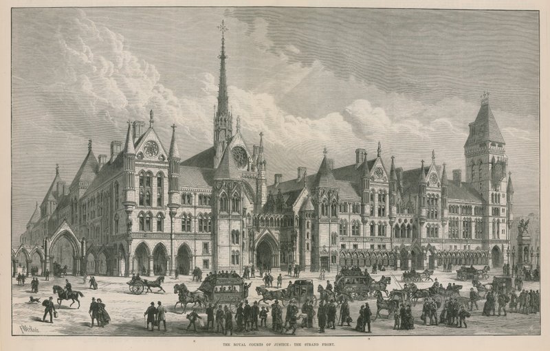 Královský soudní dvůr: The Strand Front od Frank Watkins