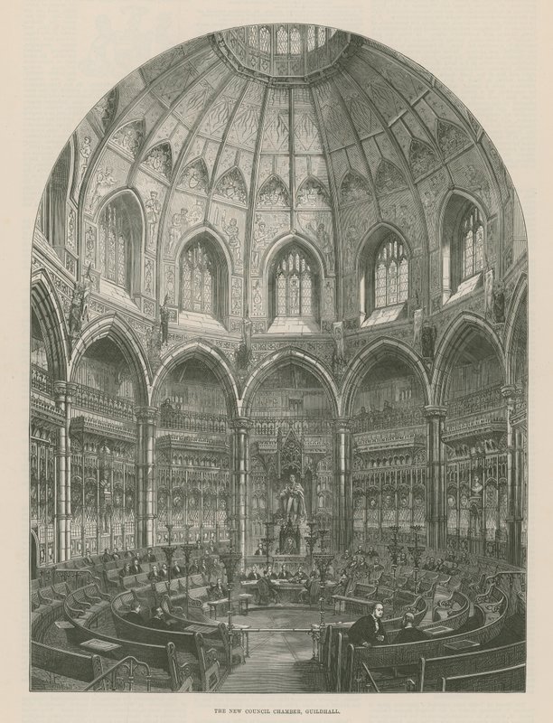Nová síň rady, Guildhall, Londýn od Frank Watkins