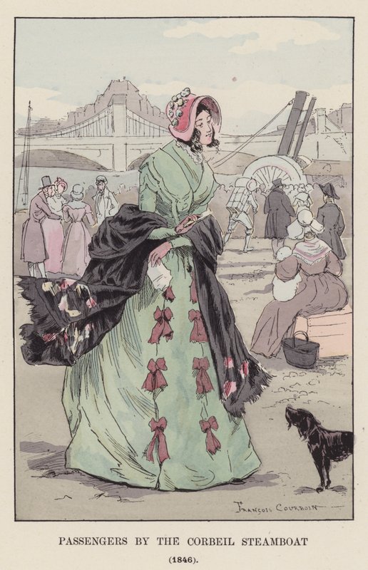 Cestující na parníku Corbeil, 1846 od François Courboin