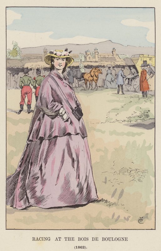 Závody v Bois de Boulogne, 1862 od François Courboin