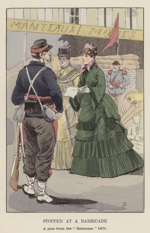 Zastaveno na barikádě, průsmyku z Komuny 1871 od François Courboin