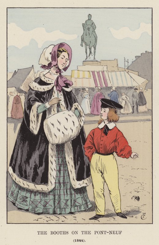 Stánky na Pont-Neuf, 1844 od François Courboin