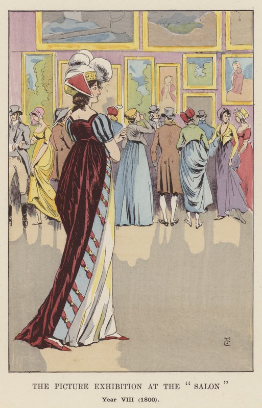Výstava obrazů v Salonu, rok VIII, 1800 od François Courboin