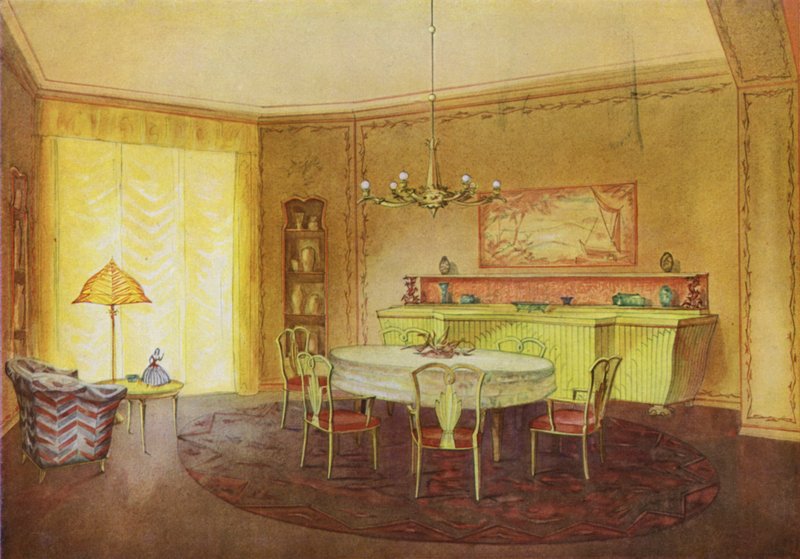Obývací pokoj (barevný lito) od Frans Arnold Breuhaus de Groot
