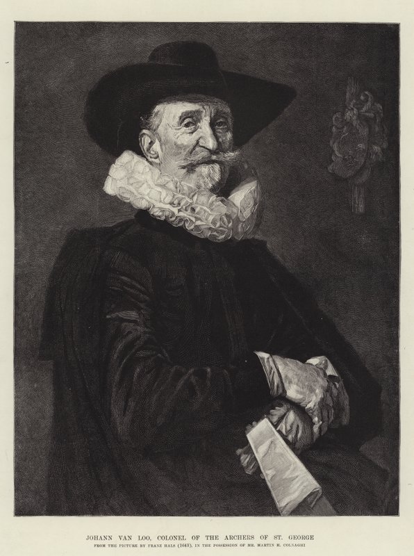 Johann van Loo, plukovník lukostřelců svatého Jiří od Frans Hals