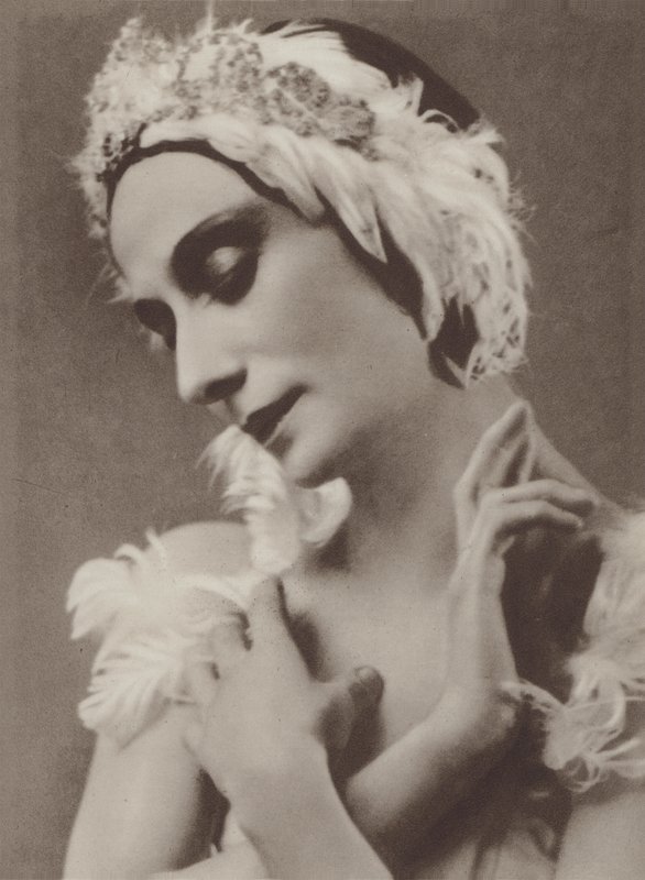 Pavlova ve filmu Umírající labuť (č/b foto) od Frans van Riel