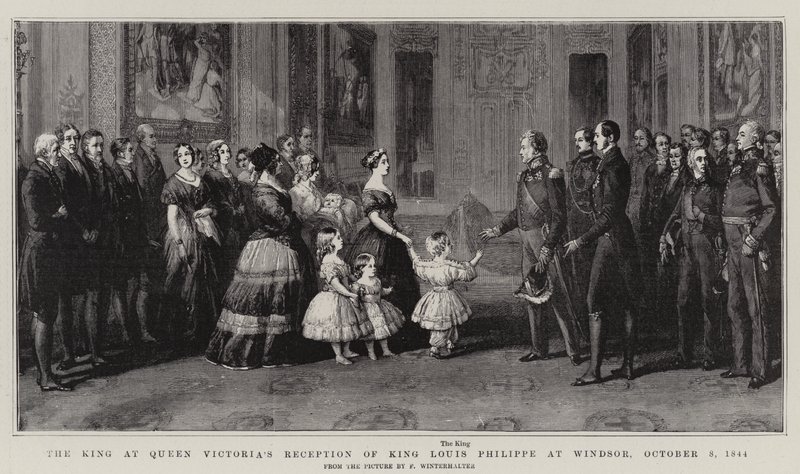 Král na recepci královny Viktorie krále Ludvíka Filipa ve Windsoru, 8. října 1844 od Franz Xaver Winterhalter