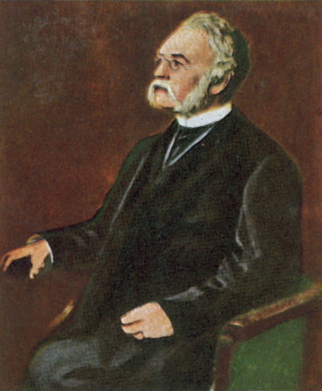 Werner von Siemens, německý vynálezce a průmyslník (barevná litografie) od Franz Seraph von (after) Lenbach