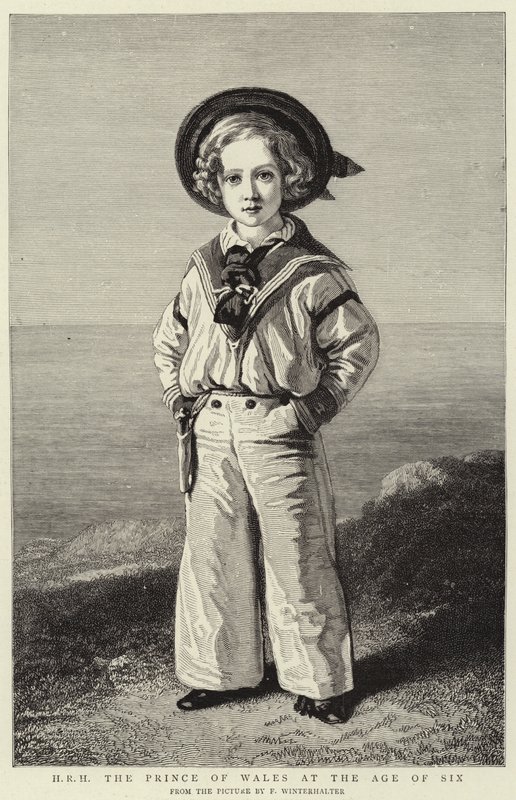 H R H Princ z Walesu ve věku šesti let (rytina) od Franz Xaver  Winterhalter (after)