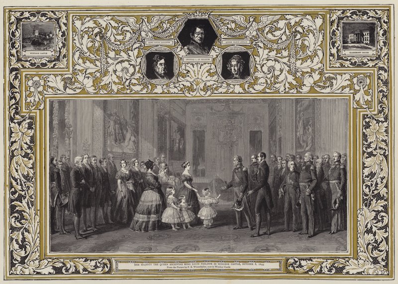 Její Veličenstvo královna přijímá krále Ludvíka Filipa na zámku Windsor, 8. října 1844 od Franz Xaver Winterhalter