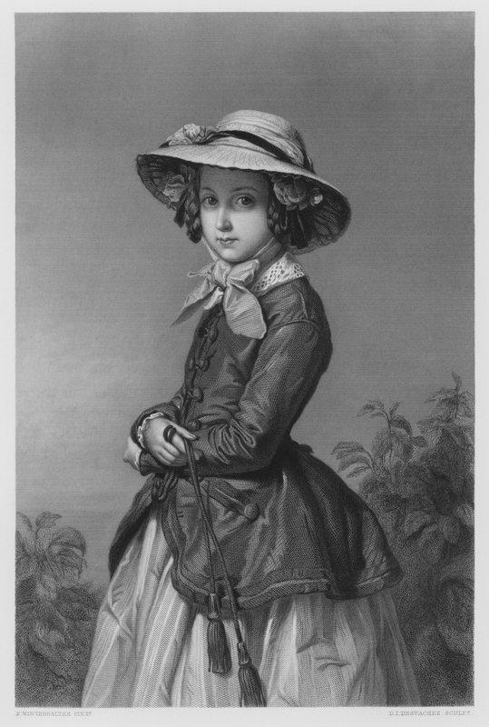 Princezna Belgie, z obrázku v královské sbírce od Franz Xaver after Winterhalter