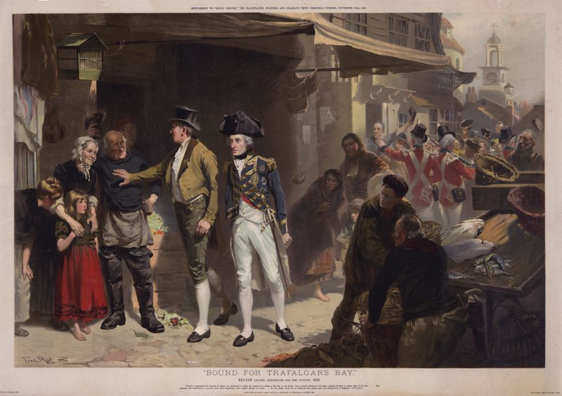 Nelson míří do Trafalgarského zálivu a opouští Portsmouth za vítězstvím od Fred Roe