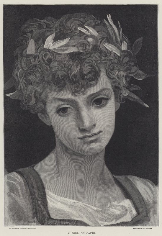 Dívka z Capri od Frederic Leighton