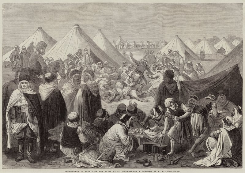 Tábořiště Spahis na pláni svatého Maura od Frederic Theodore Lix