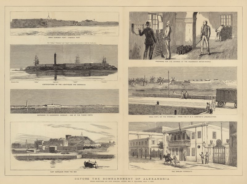 Před bombardováním Alexandrie od Frederic Villiers