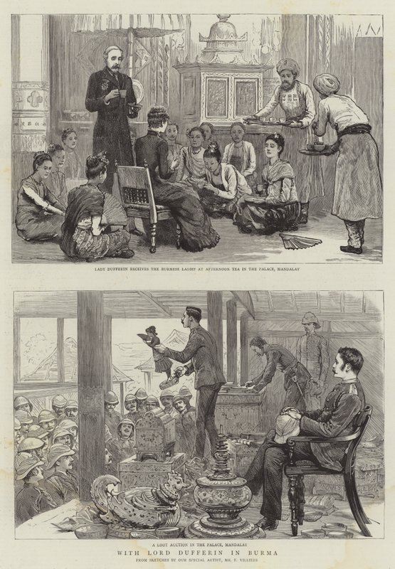 S lordem Dufferinem v Barmě od Frederic Villiers