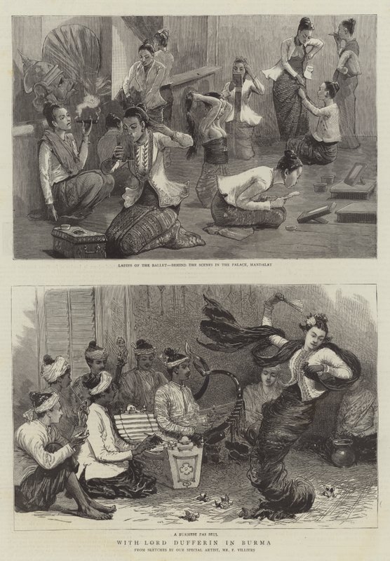 S lordem Dufferinem v Barmě od Frederic Villiers