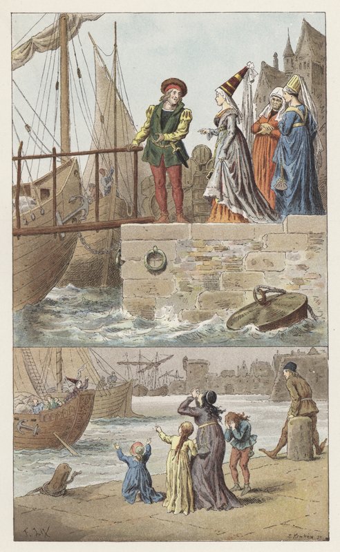 Do Nantes, do Nantes dorazilo (barva litho) od Frederic Theodore (after) Lix