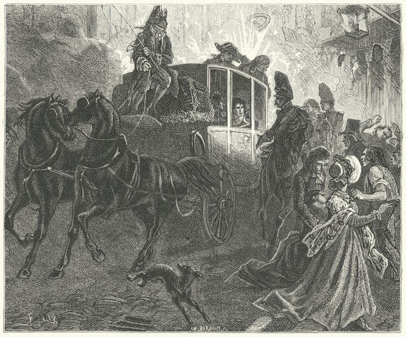 Pokus o atentát na Napoleona, Paříž od Frederic Theodore (after) Lix