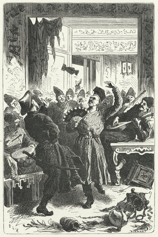Oslava svátku v mongolské Číně (rytina) od Frederic Theodore (after) Lix