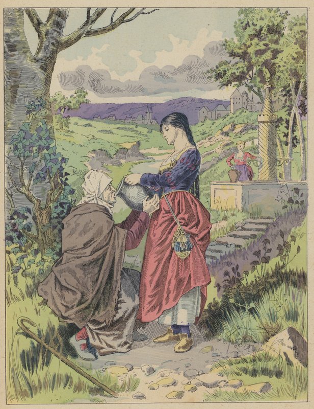 Les Fees, The Fairies (barevné lito) od Frederic Theodore (after) Lix