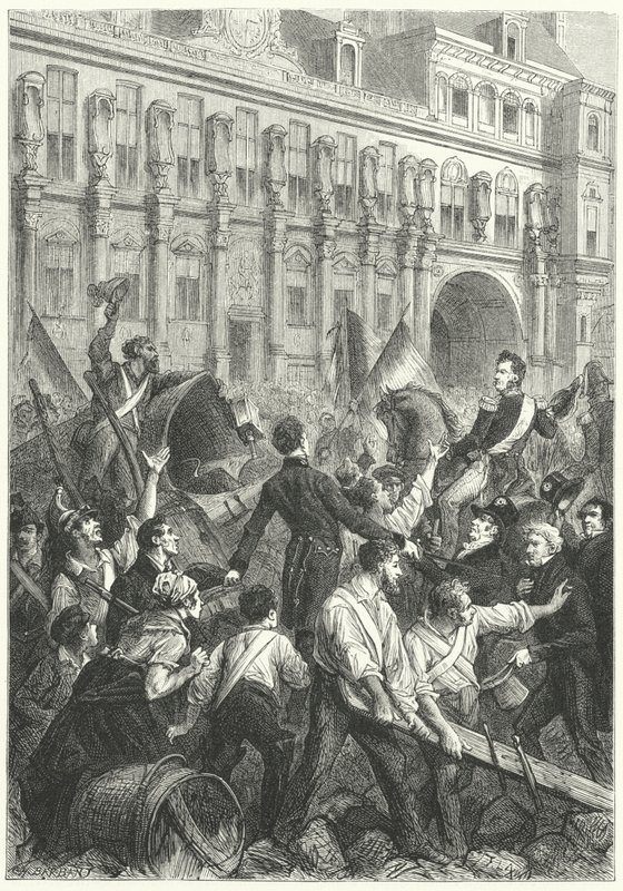 Louis Philippe, vévoda z Orleansu, na cestě do Hotel de Ville v Paříži od Frederic Theodore (after) Lix