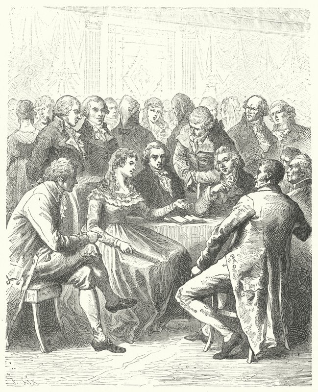 Madame Roland a Girondins, Francouzská revoluce (rytina) od Frederic Theodore (after) Lix