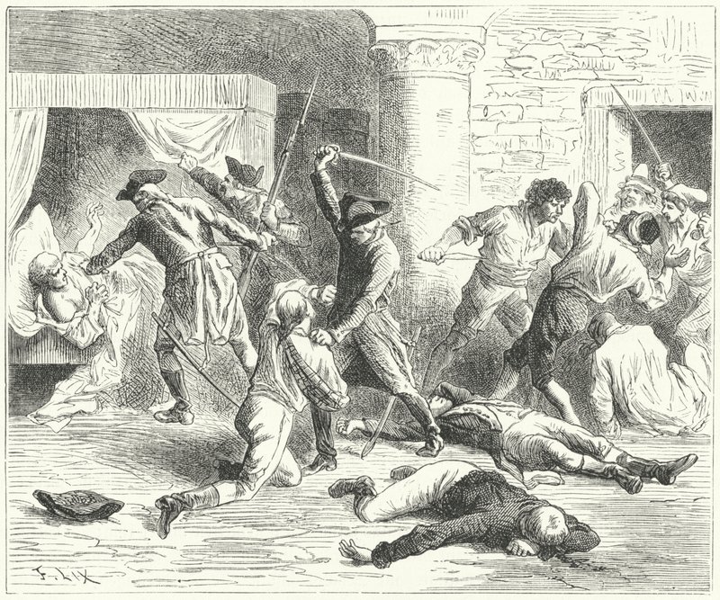 Masakr Francouzů ve Veroně od Frederic Theodore (after) Lix