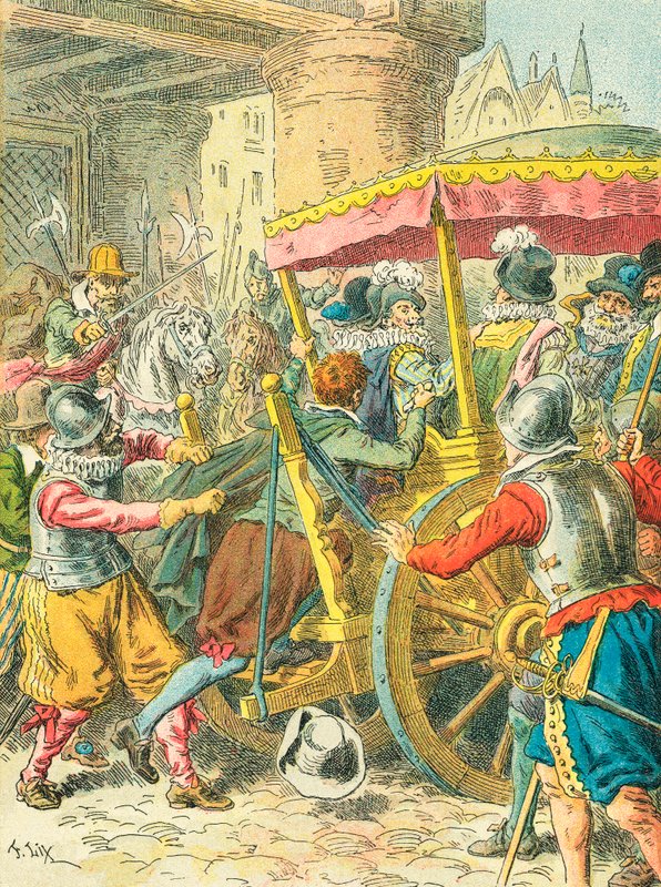 Atentát na francouzského krále Jindřicha IV od Frederic Theodore Lix