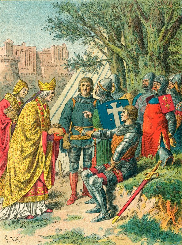 Bertrand du Guesclin a papežský legát od Frederic Theodore Lix