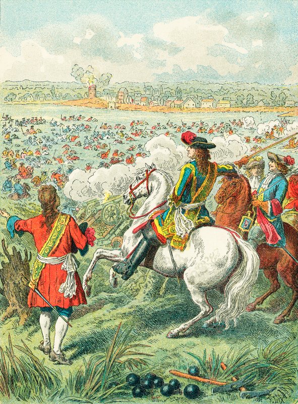 Král Ludvík XIV. překračující Rýn od Frederic Theodore Lix