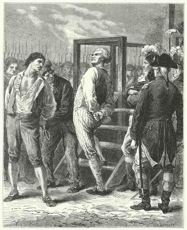 Poprava Georgese Dantona, 1794 od Frederic Theodore Lix
