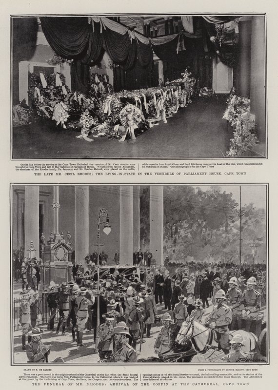 Pohřeb Cecila Rhodese od Frederic de Haenen