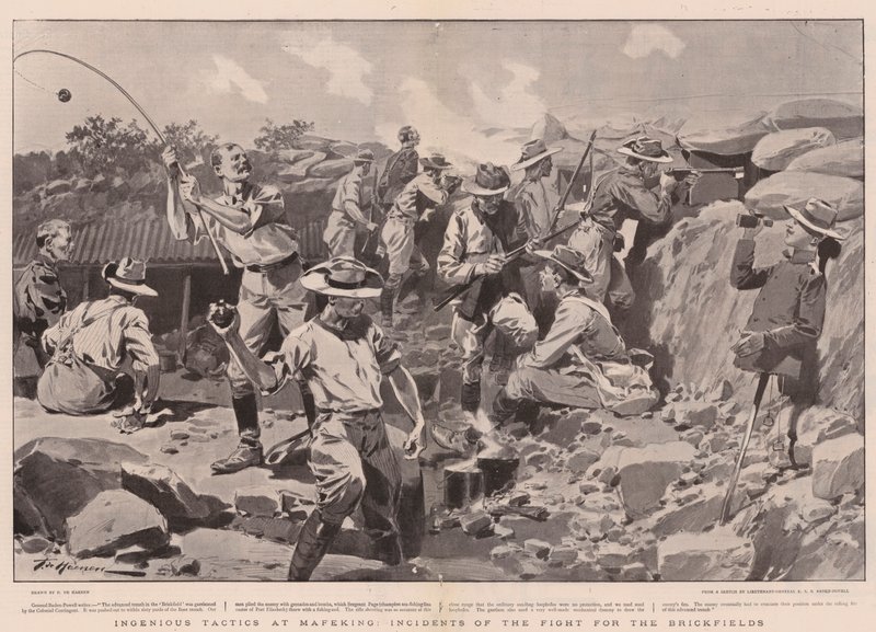 Geniální taktika v Mafeking, Incidents of the Fight for the Brickfields od Frederic de Haenen