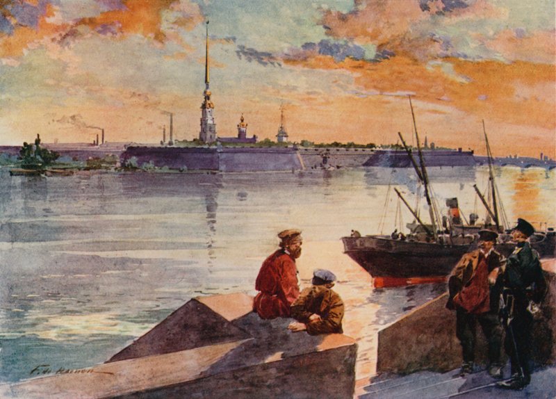 Palace Quay na Něvě od Frederic de Haenen