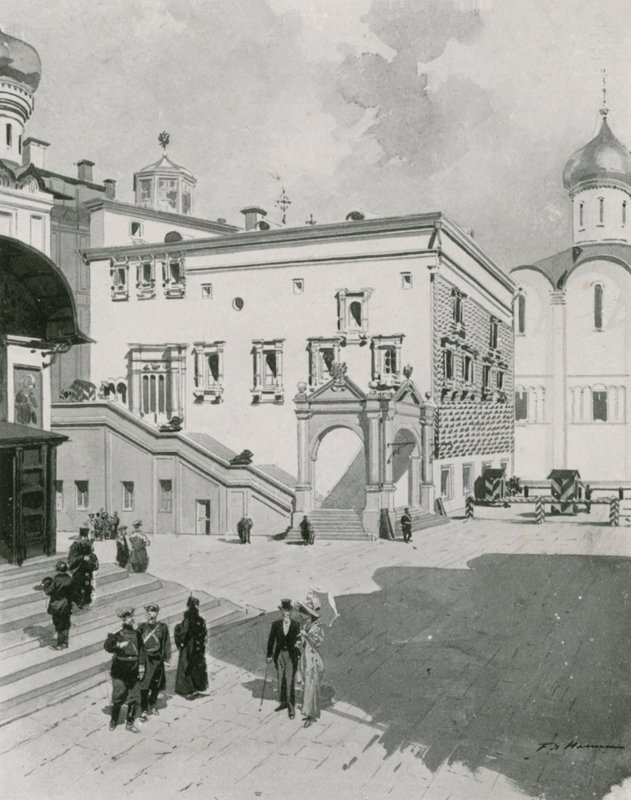 Červené (nebo krásné) schodiště Kremlu od Frederic de Haenen