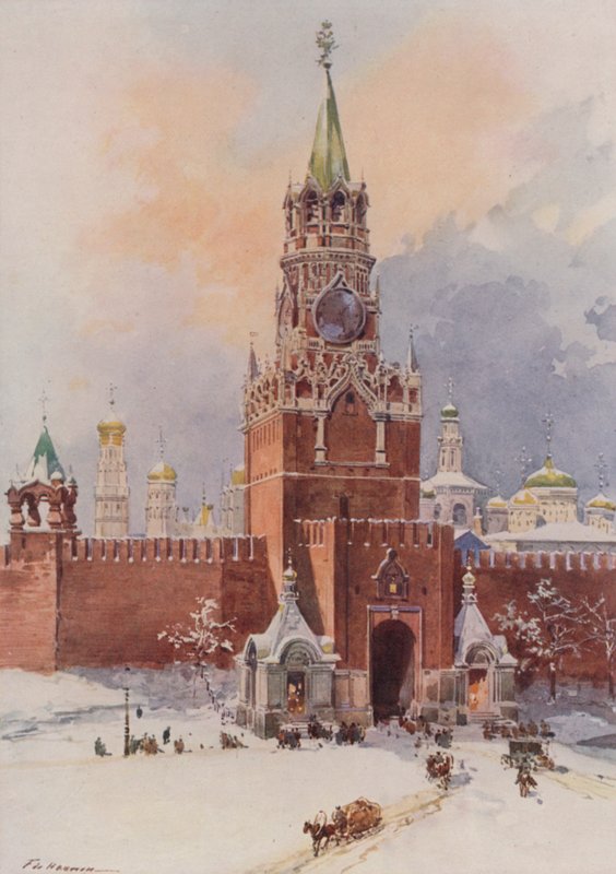 Spasitelská (Spassky) věž Kremlu od Frederic de Haenen