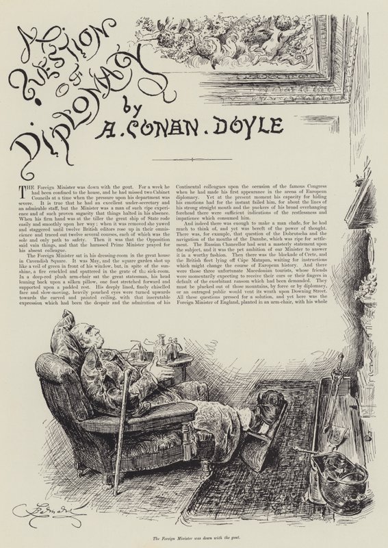 Otázka diplomacie, Arthur Conan Doyle od Frederick Barnard