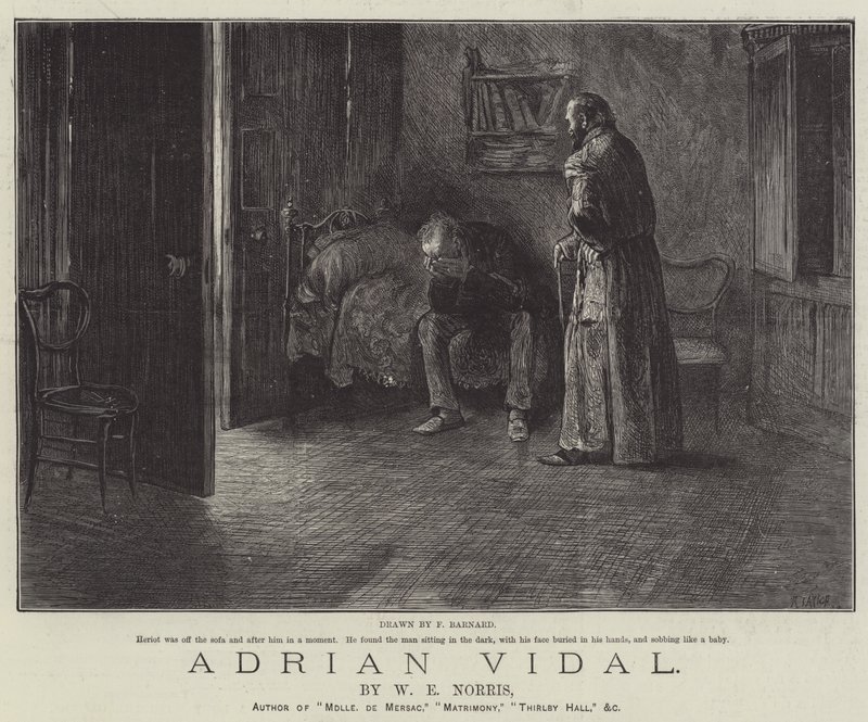 Adrian Vidal, autor: W E Norris od Frederick Barnard