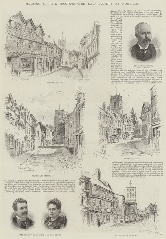 Setkání Incorporated Law Society v Norwichi od Frederick George Kitton