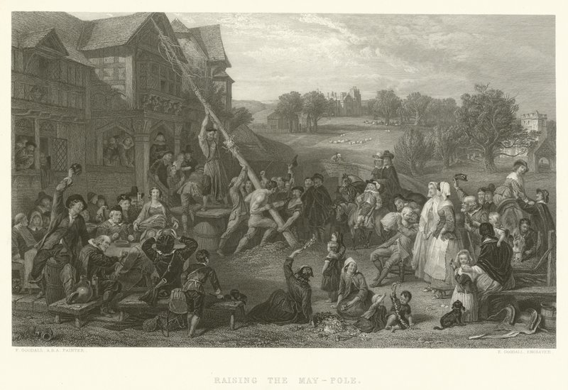 Zvednutí májového pólu od Frederick Goodall