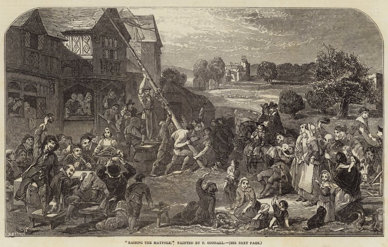 Pěstování májky od Frederick Goodall