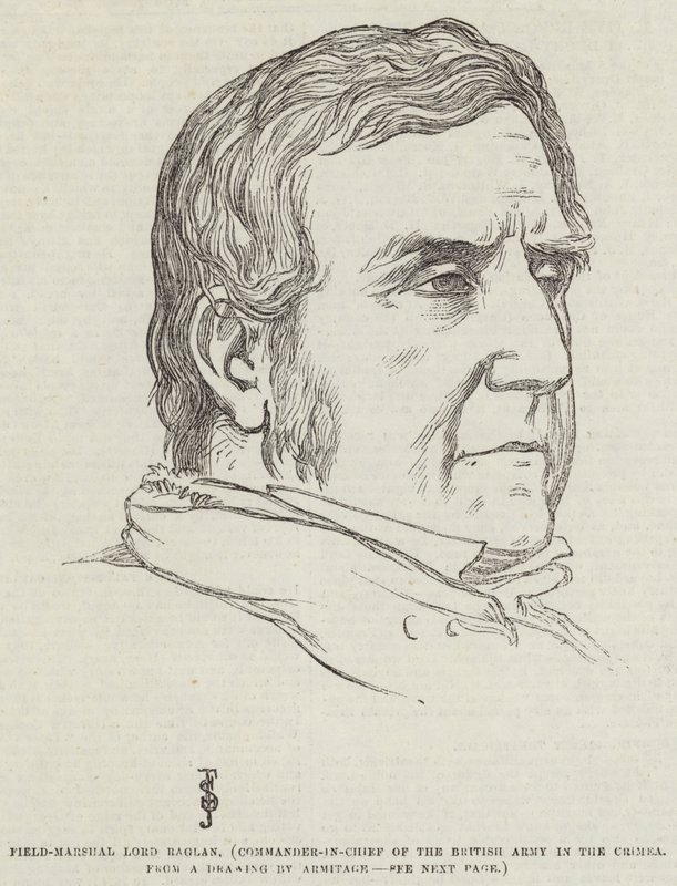 Polní maršál Lord Raglan, vrchní velitel britské armády na Krymu od Frederick John Skill