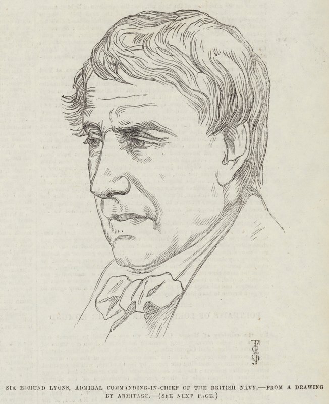 Sir Edmund Lyons, vrchní admirál britského námořnictva od Frederick John Skill