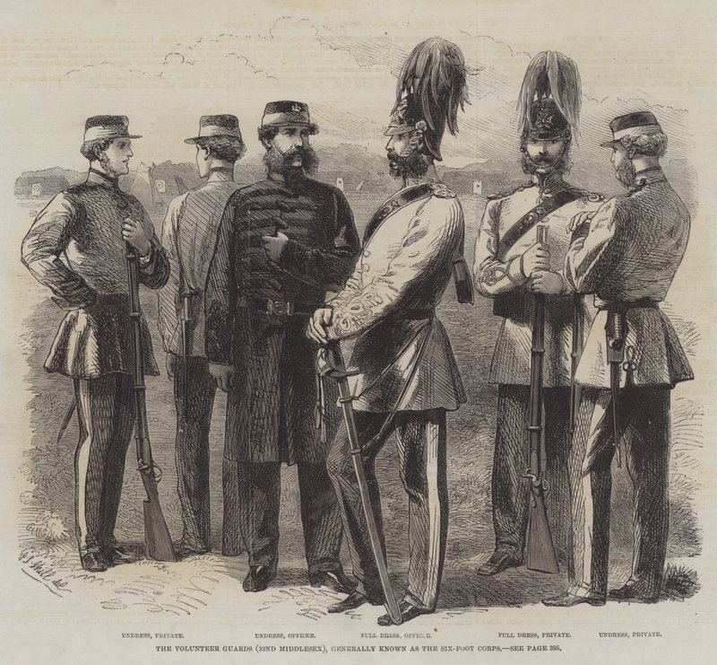 Volunteer Guards (32. Middlesex), obecně známý jako Six-Foot Corps od Frederick John Skill