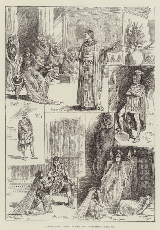 Náčrtky od Antonia a Kleopatry, v divadle princezny od Frederick Pegram
