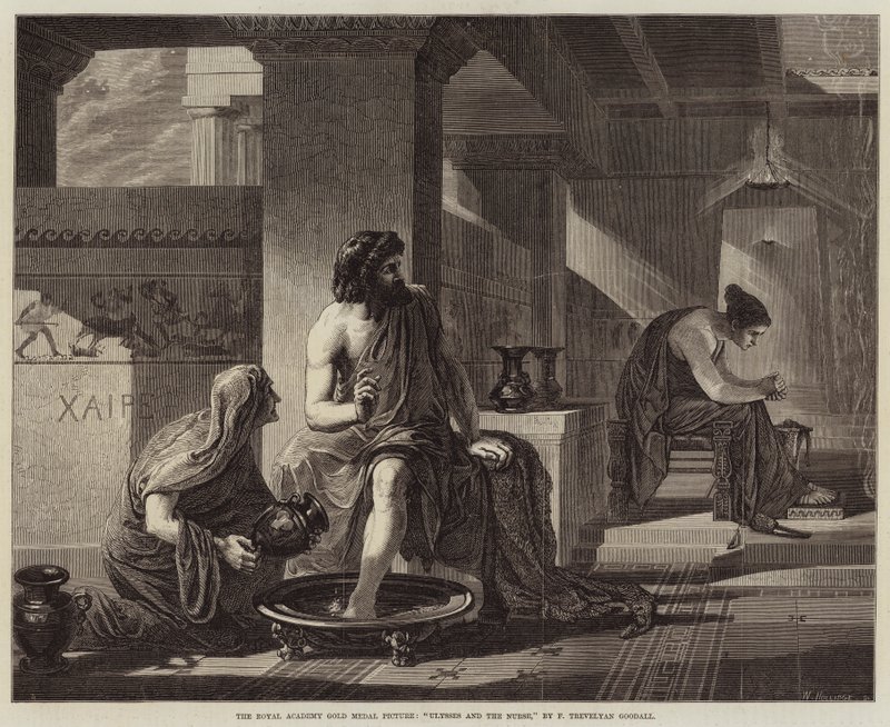 Obrázek zlaté medaile Královské akademie, Ulysses a sestra od Frederick Trevelyan Goodall