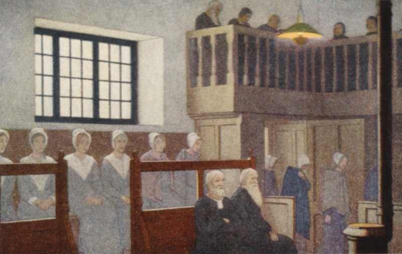 Kvakerští světci: (barevná litografie) od Frederick Cayley Robinson