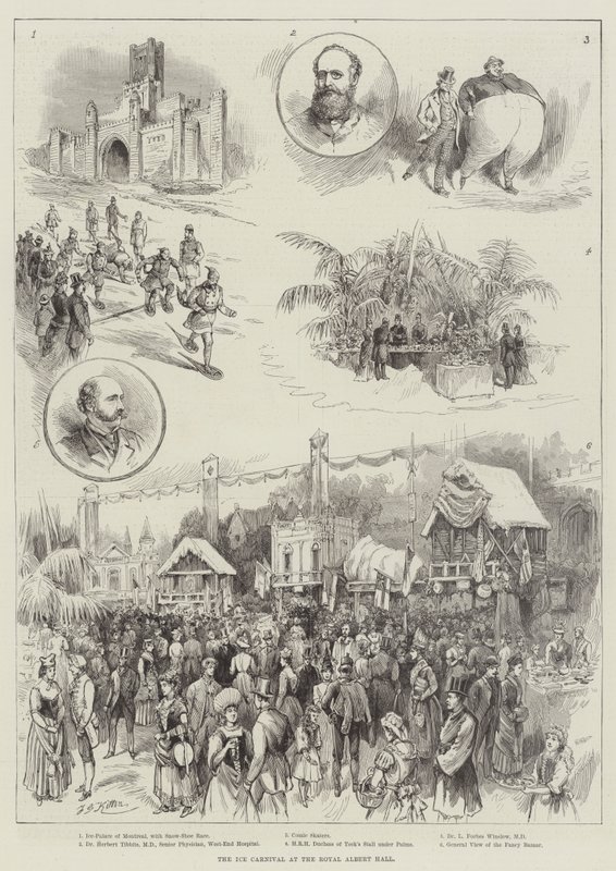 Karneval na ledě v Royal Albert Hall od Frederick George Kitton